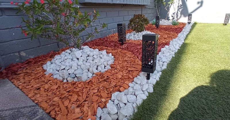Jardín con mulch